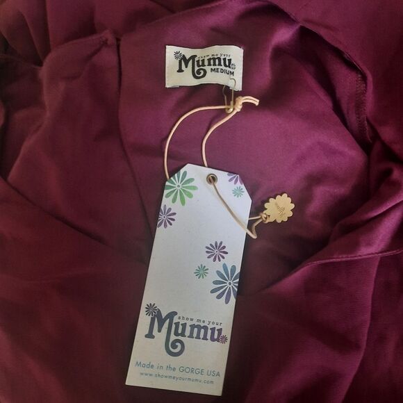 Show Me Your MuMu Jocelyn Maxi Dress in Merlot Size Medium - Picture 3 of 5
